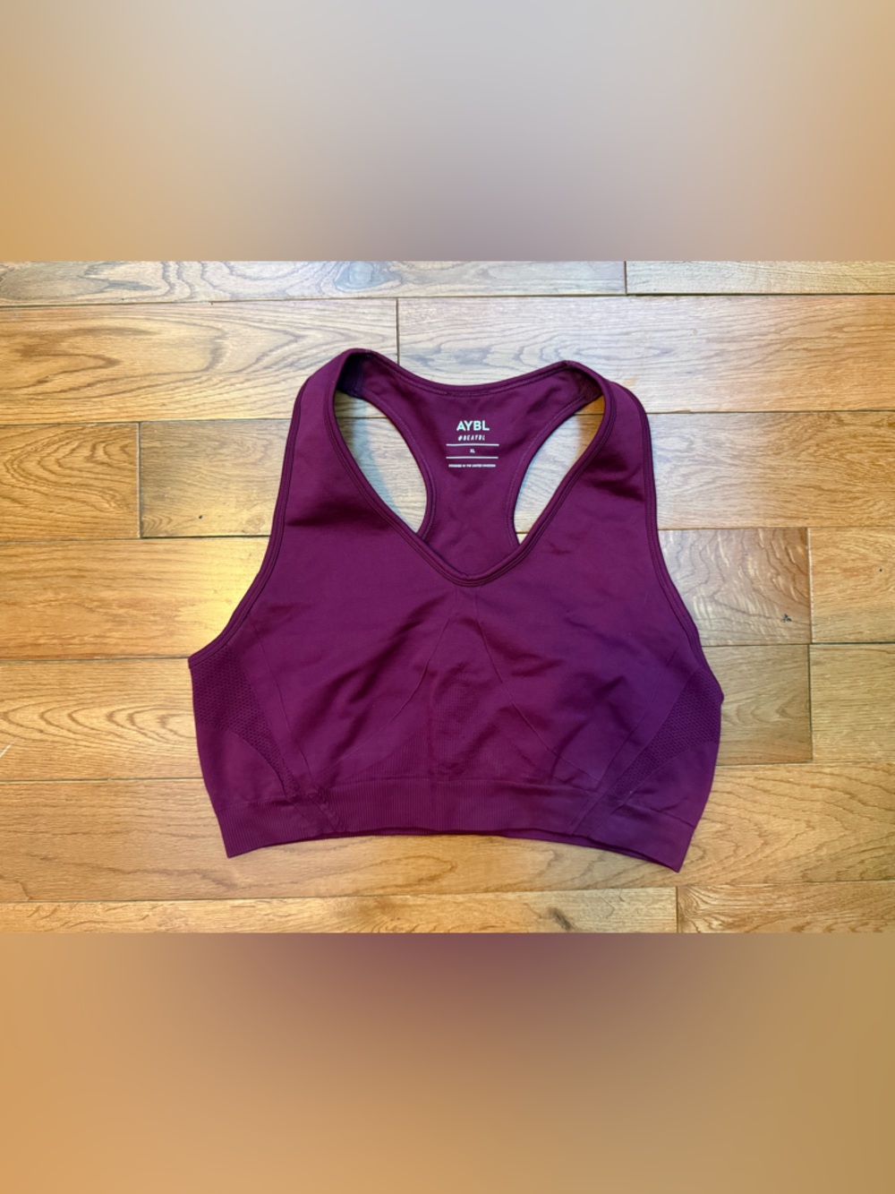 AYBL Burgundy/Wine Medium Support Sports Bra